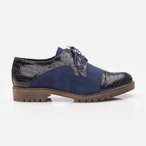 Pantofi casual dama din piele naturala, Leofex - 399 Blue Box Lac