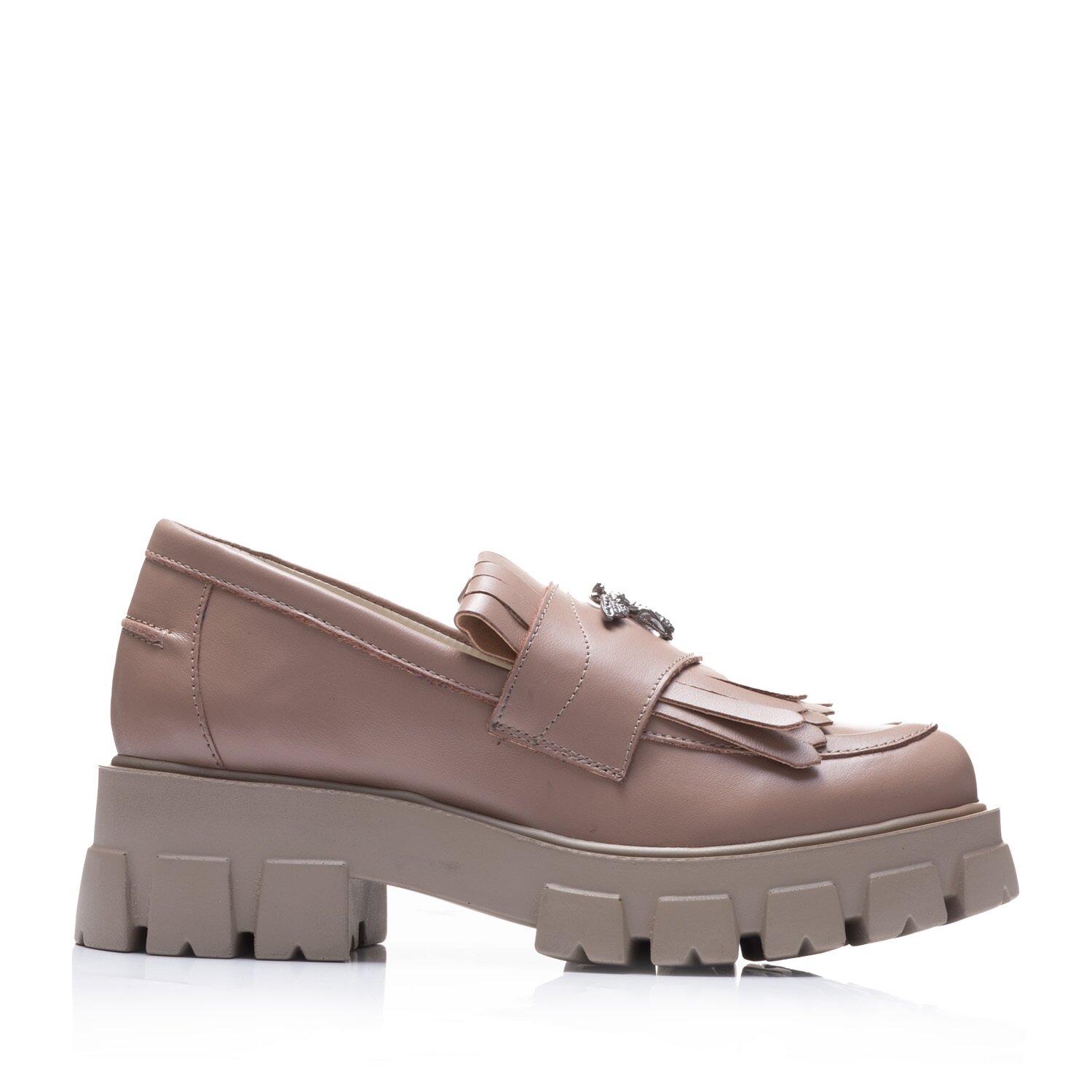 Poze Pantofi casual damă din piele naturală, Leofex - 405-1 Taupe Box