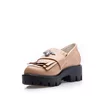 Pantofi casual damă din piele naturală, Leofex - 405-3 Cappuccino Box