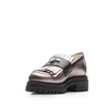 Pantofi casual damă din piele naturală, Leofex - 405 Bronz Negru Box