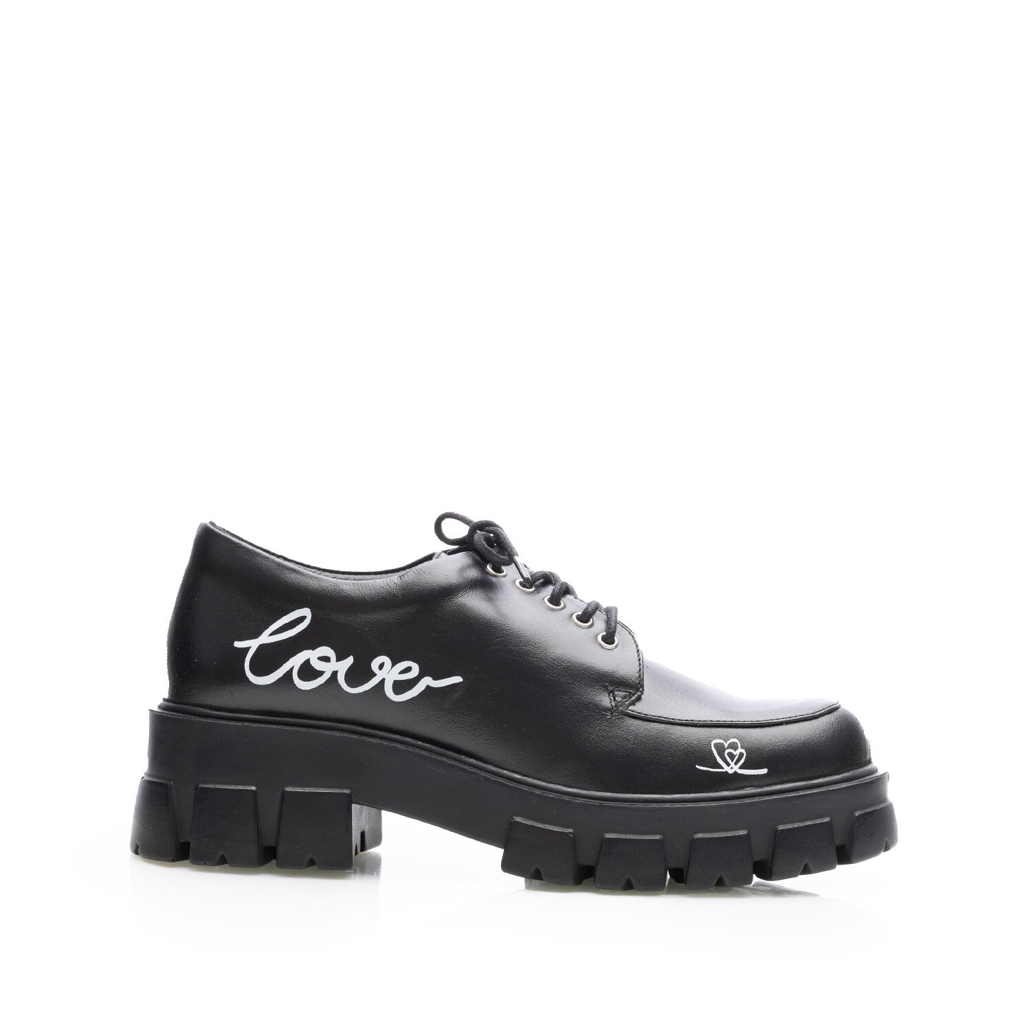 Poze Pantofi casual damă din piele naturală,Leofex - Mostră 315 Negru box