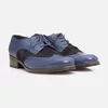 Pantofi casual dama, Oxford din piele naturala, Leofex - 012 Blue Box Velur