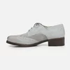 Pantofi casual dama, Oxford din piele naturala, Leofex - 012 Gri Box Velur