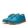 Pantofi casual dama, perforati din piele naturala Leofex - 406 Albastru Box