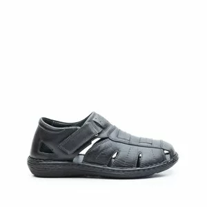 Pantofi barbati casual de vara din piele naturala,Leofex  - 928 negru