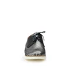 Pantofi casual dama, perforati din piele naturala,Leofex- 022 Negru Box Zebra