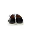 Pantofi casual dama, perforati din piele naturala,Leofex- 022 Negru Box Zebra