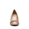 Pantofi casual cu toc dama de piele naturala, Leofex - 276-1 taupe