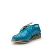 Pantofi casual dama, perforati din piele naturala Leofex - 406-2 Albastru Box