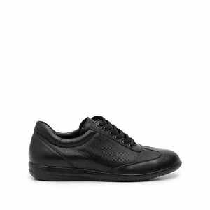 Pantofi casual/sport barbati din piele naturala, Leofex  - 518 negru box