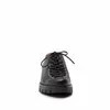 Pantofi casual dama cu siret pana in varf din piele naturala, Leofex- 194 Negru Box