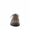 Pantofi casual dama cu siret pana in varf din piele naturala, Leofex- 194 Taupe Box