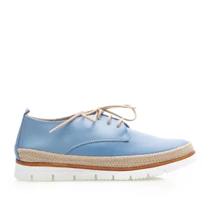Pantofi damă din piele naturală, Leofex- 139-1 Albastru Box