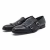 Pantofi  eleganti barbati, cu franjuri din piele naturala, Leofex - 586 negru box