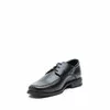 Pantofi eleganti barbati din piele naturala cu varf patrat, Leofex - 608 negru