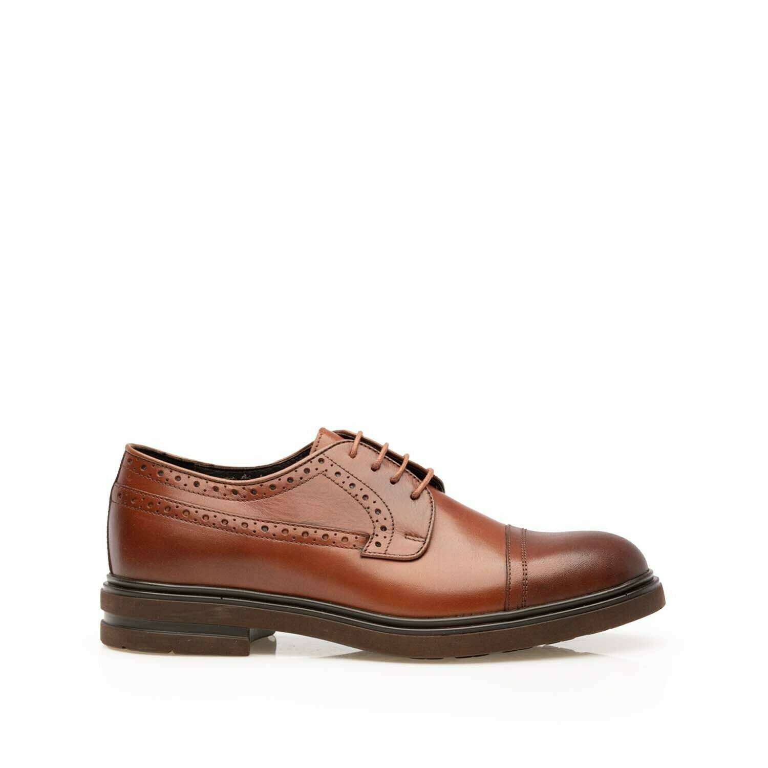 Pantofi casual barbati din piele naturala Leofex - 1000 Cognac Box