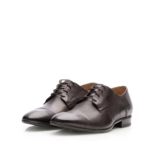 Pantofi eleganti barbati din piele naturala, Leofex - 115-2 Maro box