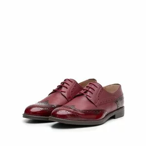 Pantofi eleganti barbati din piele naturala, Leofex - 516 Visiniu Box Florantic