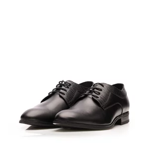 Pantofi eleganți bărbați din piele naturală, Leofex - 526 Negru box