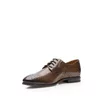 Pantofi eleganţi bărbaţi din piele naturală, Leofex - 527-1 Ciocolată Box