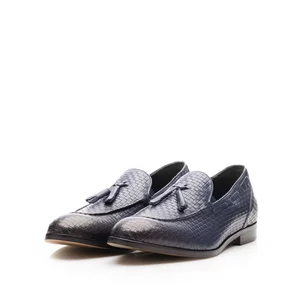 Pantofi eleganți bărbați din piele naturală, Leofex - 588-1 Blue Box