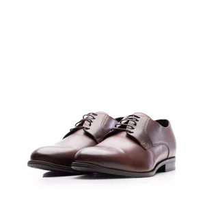 Pantofi eleganţi bărbaţi din piele naturală, Leofex - 622 Maro box