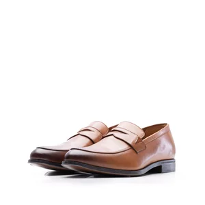 Pantofi eleganți bărbați din piele naturală, Leofex - 723 Cognac Box