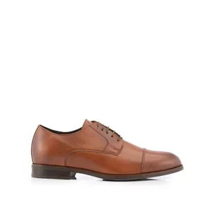 Pantofi eleganţi bărbaţi din piele naturală, Leofex - 731 Cognac Box