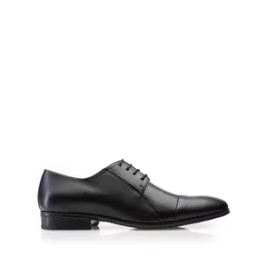 Pantofi eleganți bărbați din piele naturală, Leofex - 743-1 Negru Box