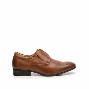 Pantofi eleganti barbati din piele naturala,Leofex - 777-1 cognac box
