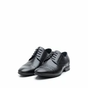 Pantofi eleganti barbati din piele naturala,Leofex - 828 negru box