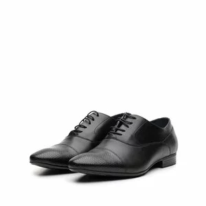 Pantofi eleganti barbati din piele naturala,Leofex - 834 negru box