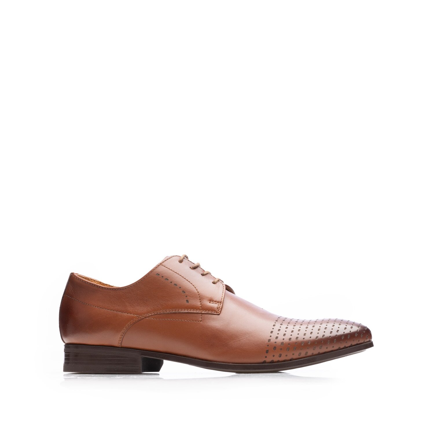 Pantofi eleganti barbati din piele naturala, Leofex - 888 cognac box