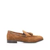 Pantofi eleganți bărbați din piele naturală, Leofex - 922-1 Camel velur