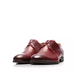 Pantofi eleganti barbati din piele naturala, Leofex- 931 Visiniu box