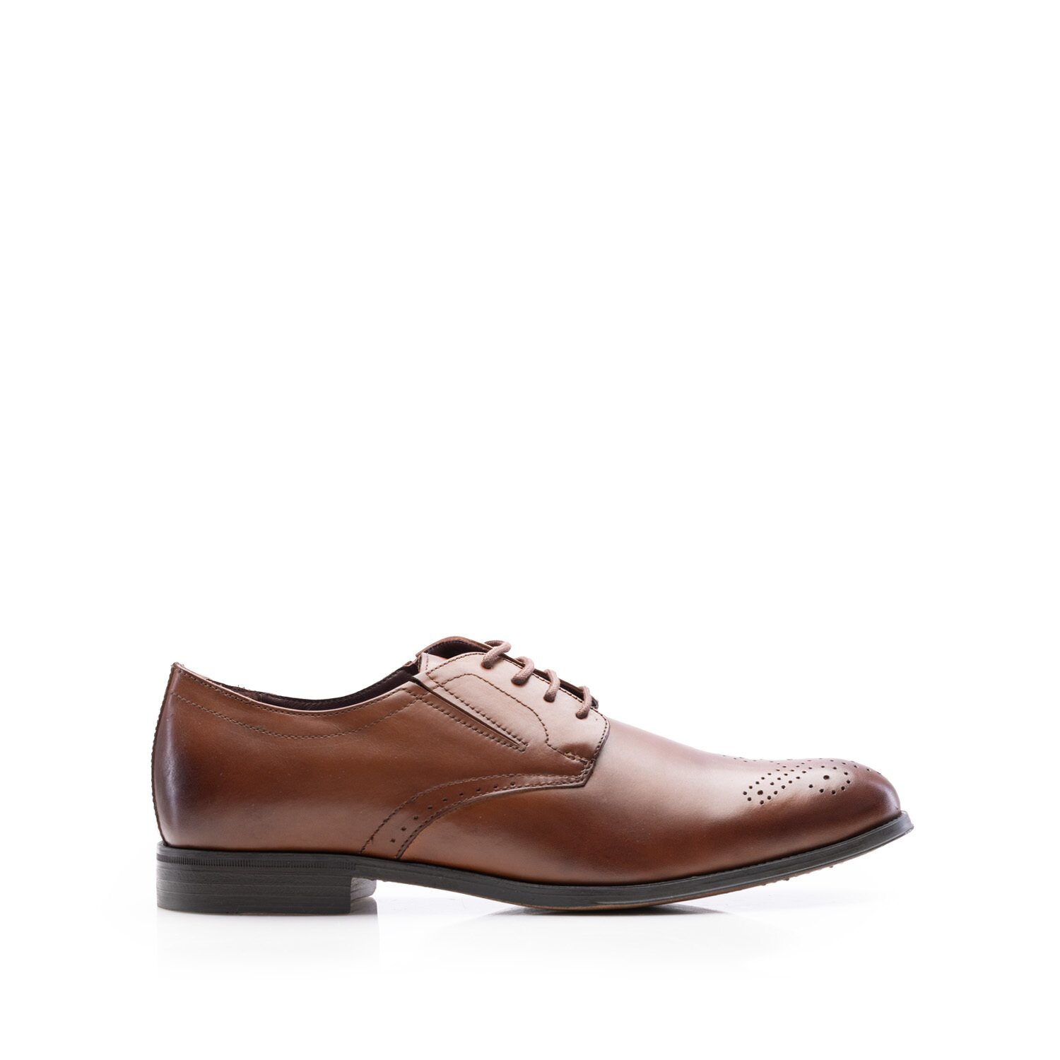 Pantofi eleganţi bărbaţi din piele naturală, Leofex - 971 Cognac Box