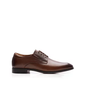 Pantofi eleganţi bărbaţi din piele naturală, Leofex - 987 Cognac Box