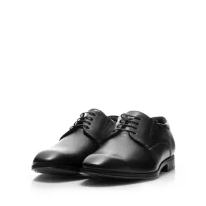 Pantofi eleganţi bărbaţi din piele naturală, Leofex - 987 Negru Box