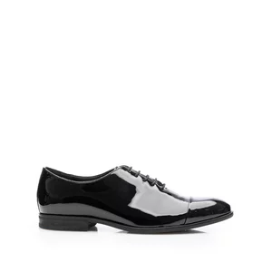 Pantofi eleganți bărbați din piele naturală, Leofex - 994 Negru Lac