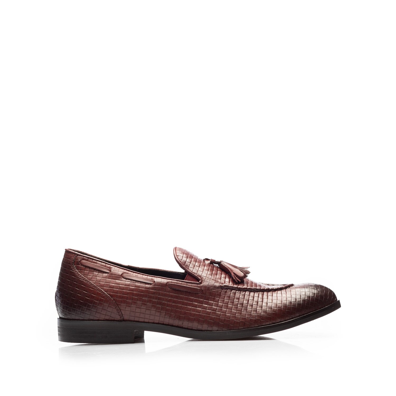 Pantofi eleganti barbati din piele naturala, Leofex - Mostra 558-1 visiniu box