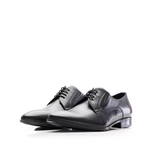 Pantofi eleganţi bărbaţi din piele naturală, Leofex - Mostră Albert Negru Box