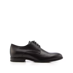 Pantofi eleganţi copii din piele naturală, Leofex - 898 C Negru Box