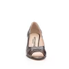 Pantofi eleganți decupați damă din piele naturală -18336 Negru Box Lac