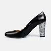 Pantofi  eleganti dama din piele naturala - 170 negru argintiu box