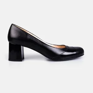 Pantofi eleganți damă din piele naturală - 172 Negru Box Lac