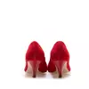 Pantofi eleganți damă din piele naturală - 180 Roșu Velur
