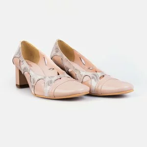 Pantofi  eleganti dama din piele naturala - 182 Nude lac