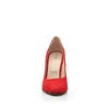 Pantofi eleganți damă din piele naturală - 21167 Roșu Velur