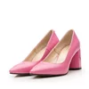 Pantofi eleganți damă din piele naturală - 21174 Roz Box