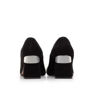 Pantofi eleganți damă din piele naturală - 2216 Negru Velur